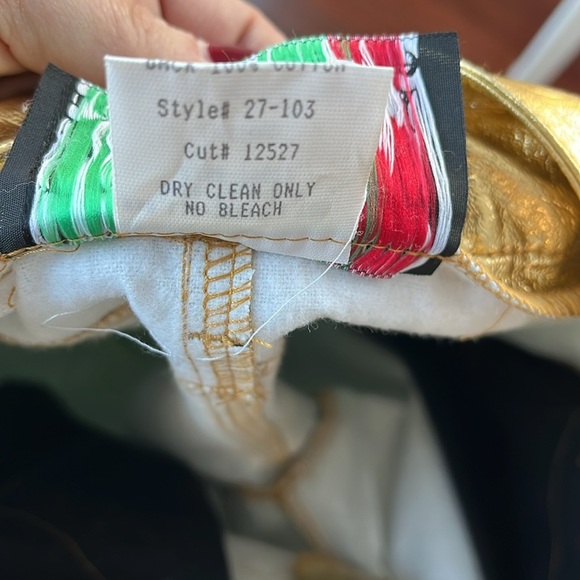 LIP SERVICE RARE! vintage 90s gold studded flare pants - Picture 7 of 9